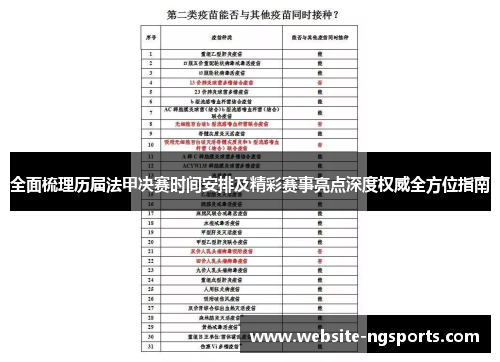 全面梳理历届法甲决赛时间安排及精彩赛事亮点深度权威全方位指南